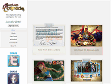Tablet Screenshot of dreamlandcardgame.com